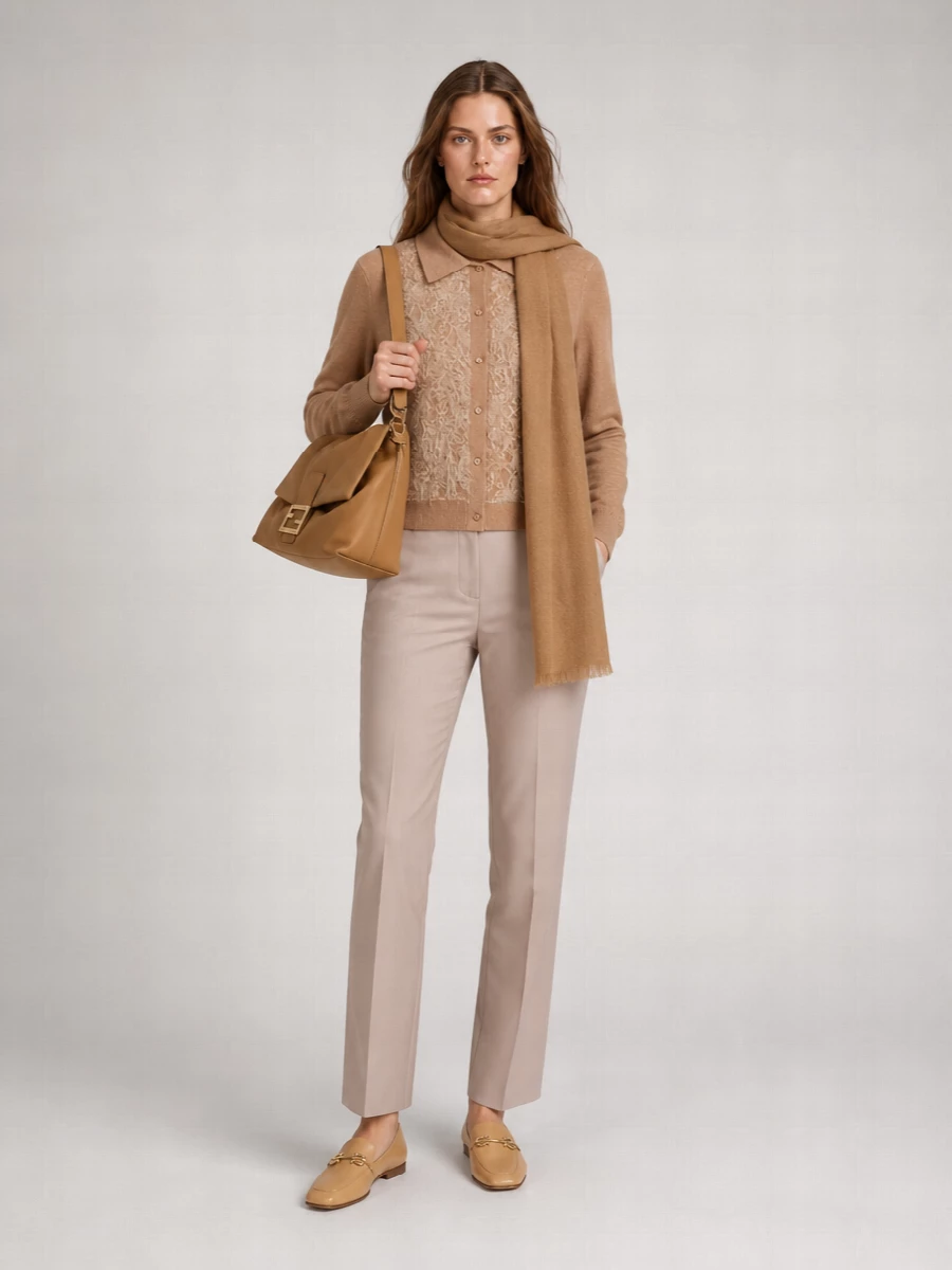 Ferragamo Cashmere Fringed Scarf