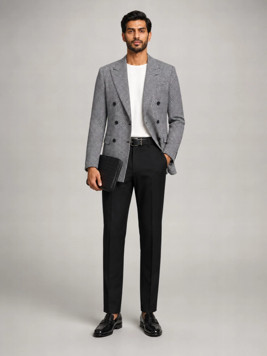 Tom Ford Silk Jacquard Double-Breasted Blazer