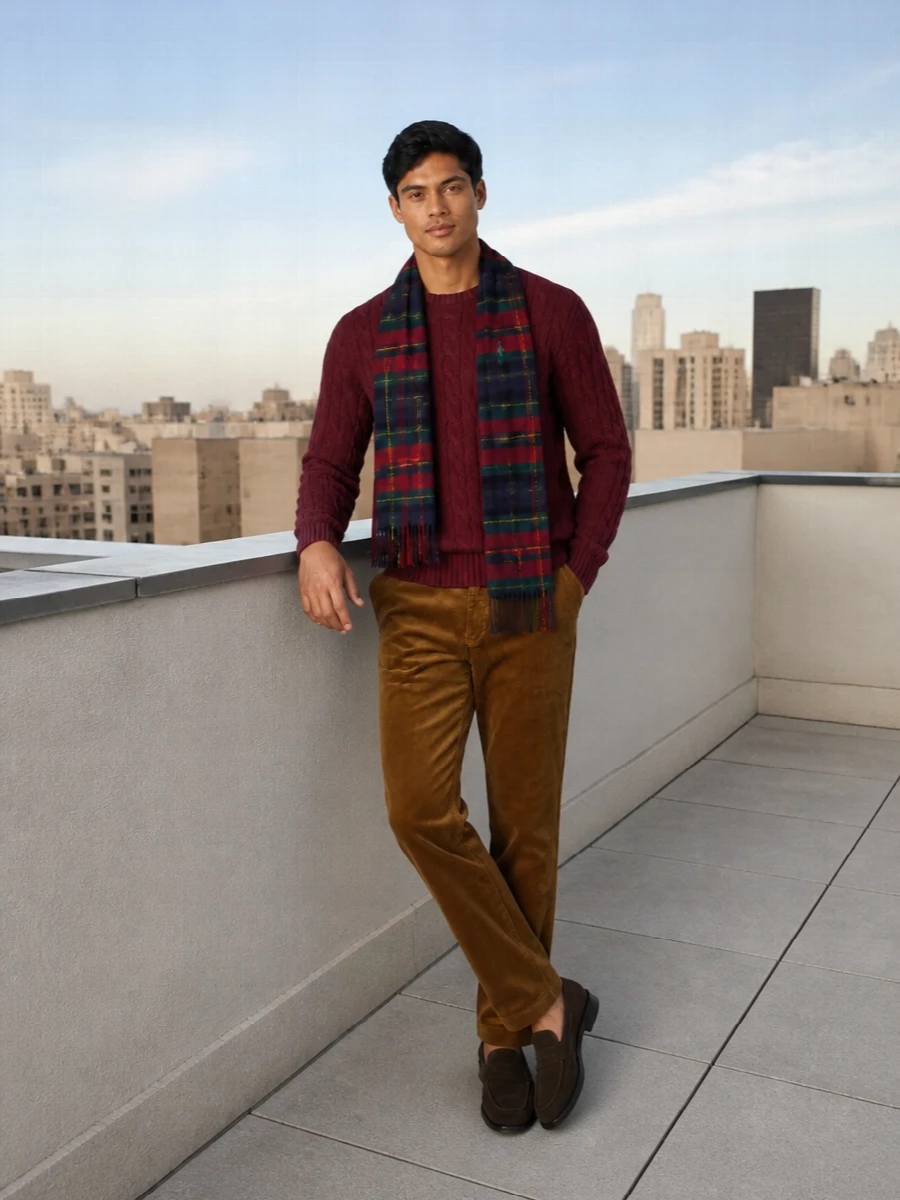 Polo knit corduroy trousers tods loafers