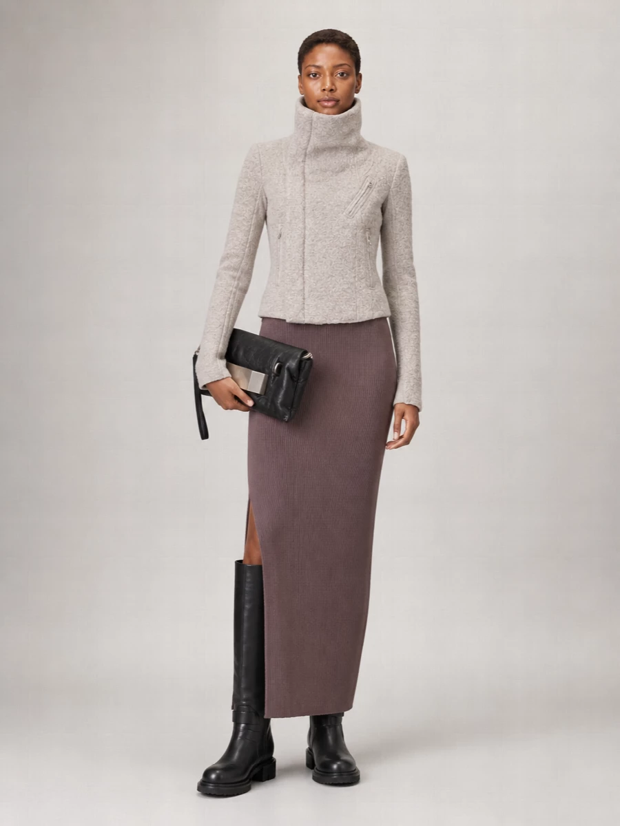 Rick Owens Alpaca Virgin Wool Short Jacket