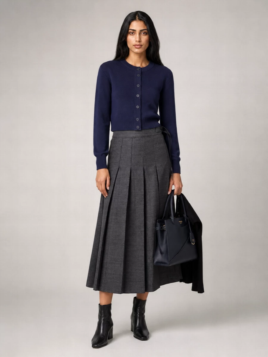 Róhe Merino Wool Statement Shoulder Cardigan
