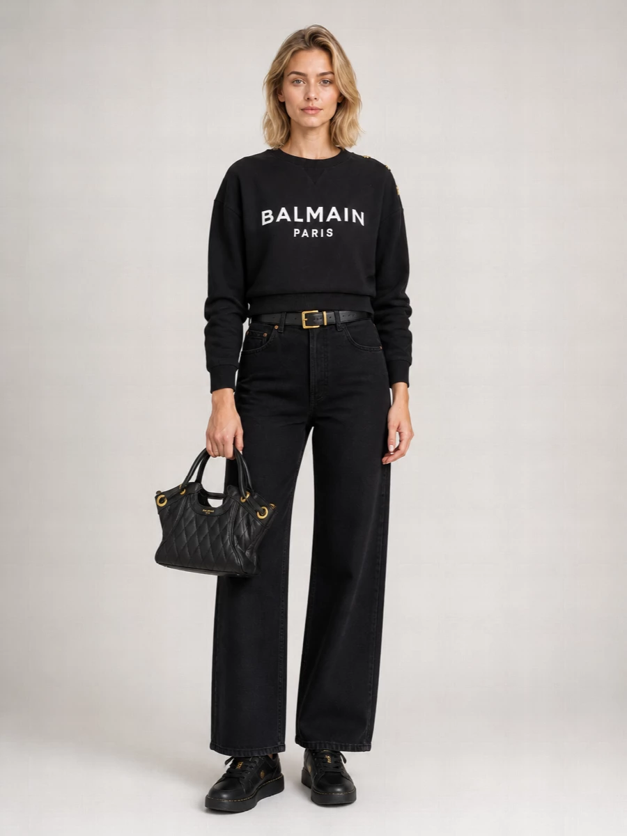 Balmain Leather B-Court Low-Top Sneakers