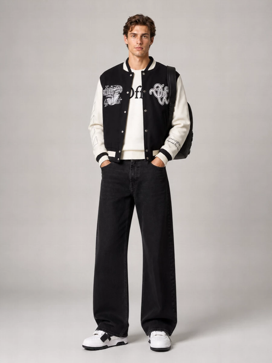Off-White Leather Low-Top Sneakers
