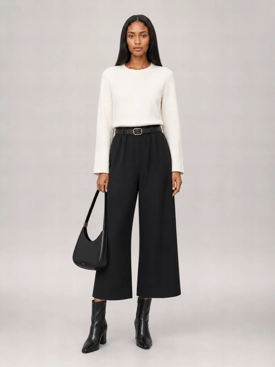 Jil Sander Crepe Wide-Leg Trousers