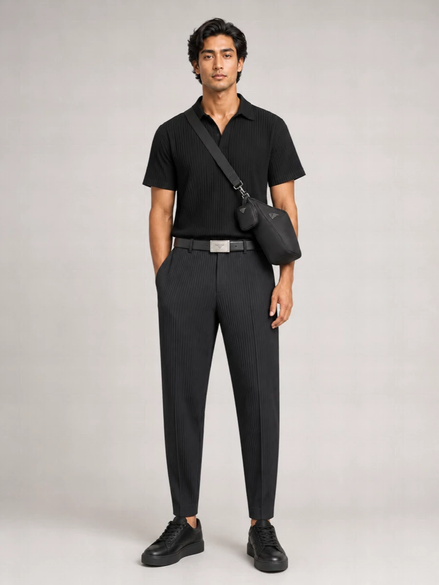 Homme Plisse Issey Miyake Short-Sleeve Polo Shirt