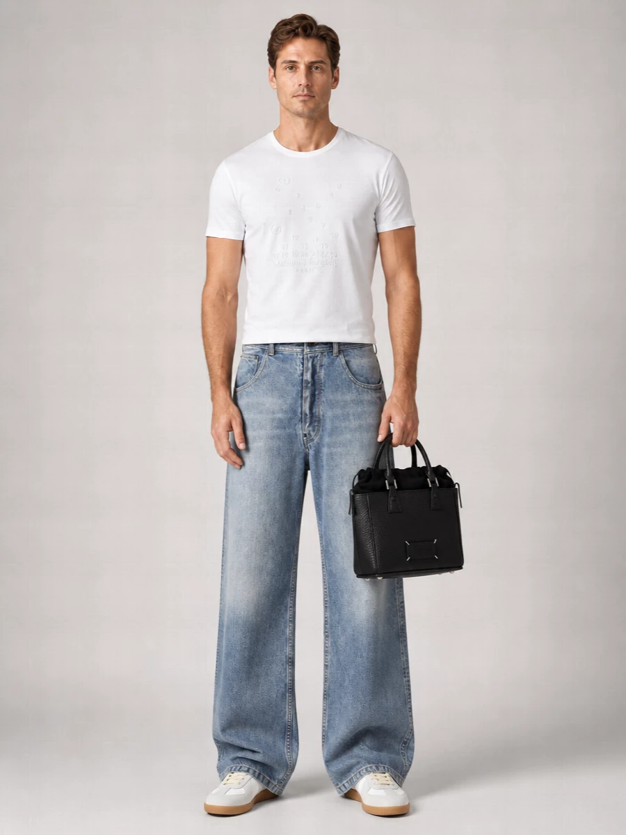 Maison Margiela Cotton Jersey Logo Embroidered T-Shirt