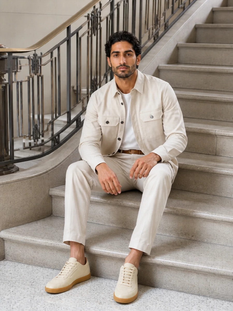 Etro cargo trousers zegna shirt sneakers