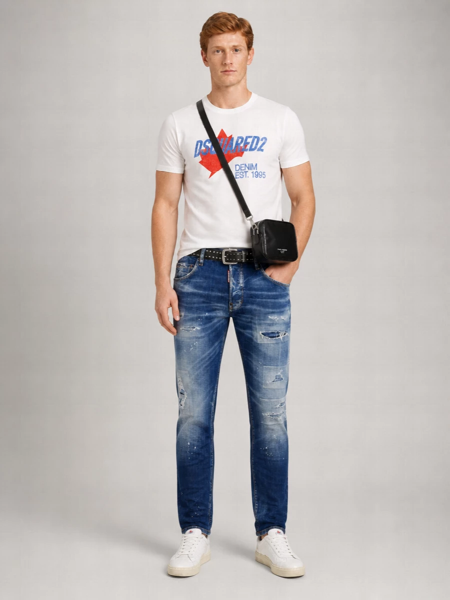 Dsquared2 Denim Low-Rise Straight-Leg Jeans