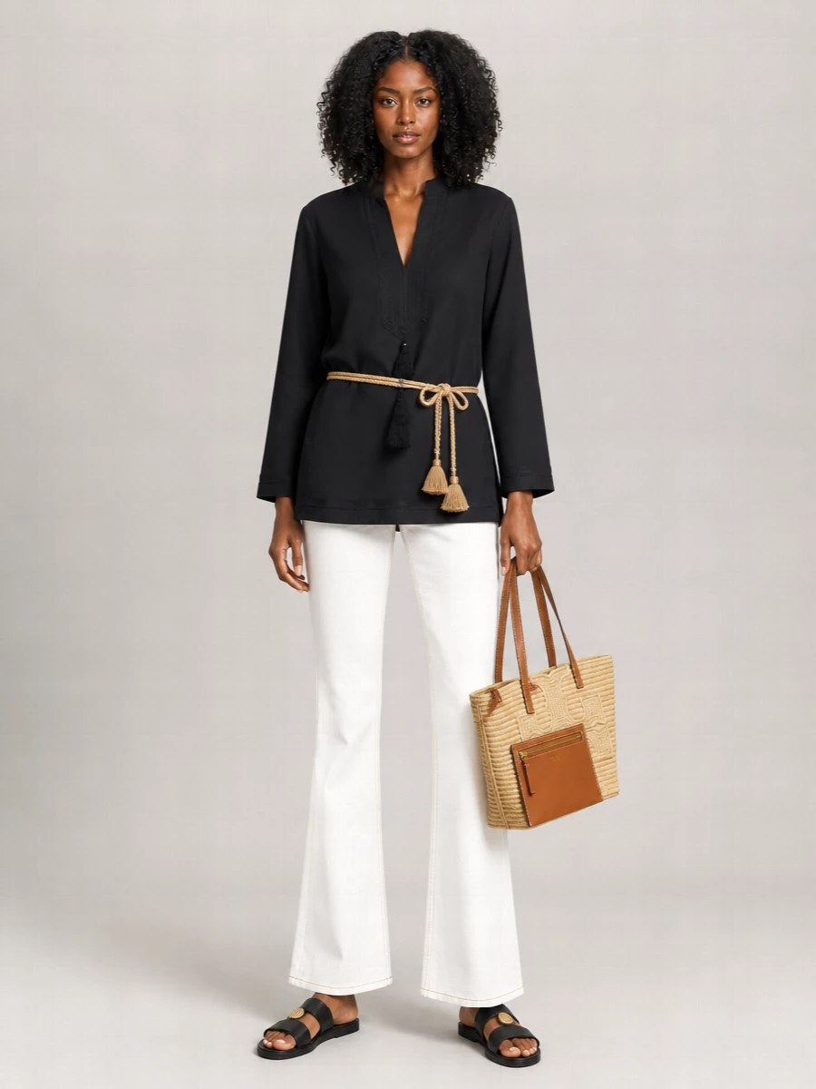 Tory Burch Cotton Tassel Tunic