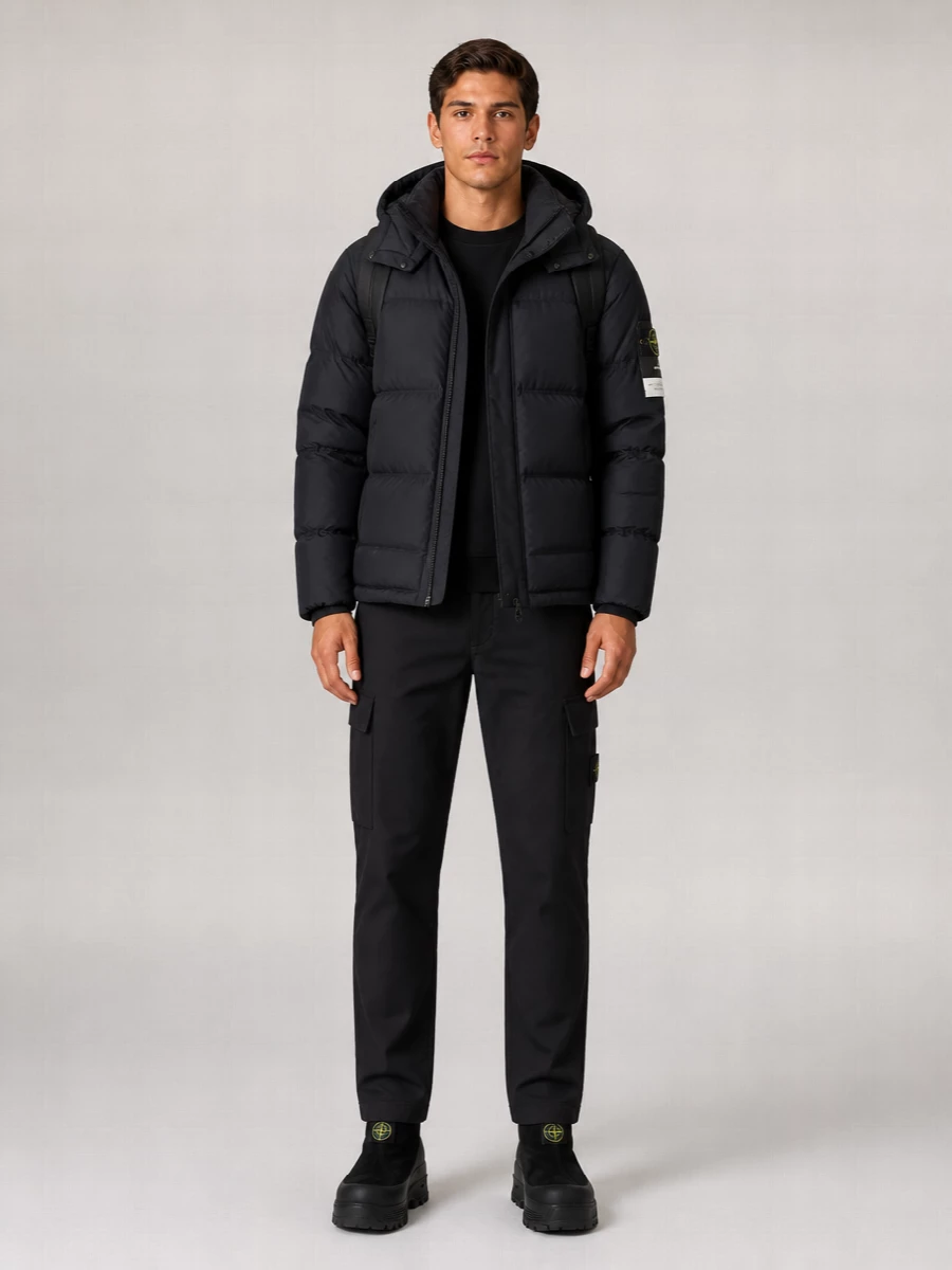 Stone Island Quilted Hooded Puffer Jacket