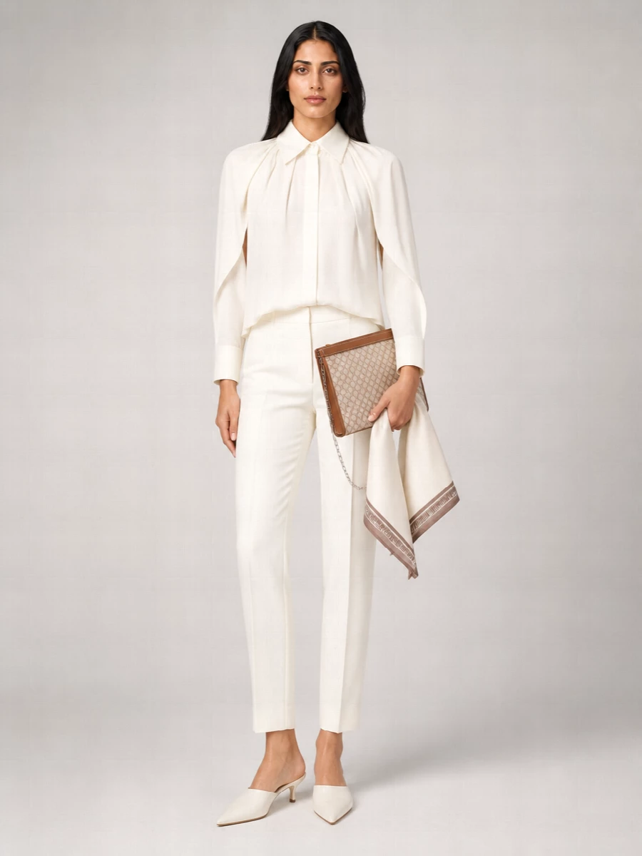 Max Mara Triacetate Blend Tailored Trousers