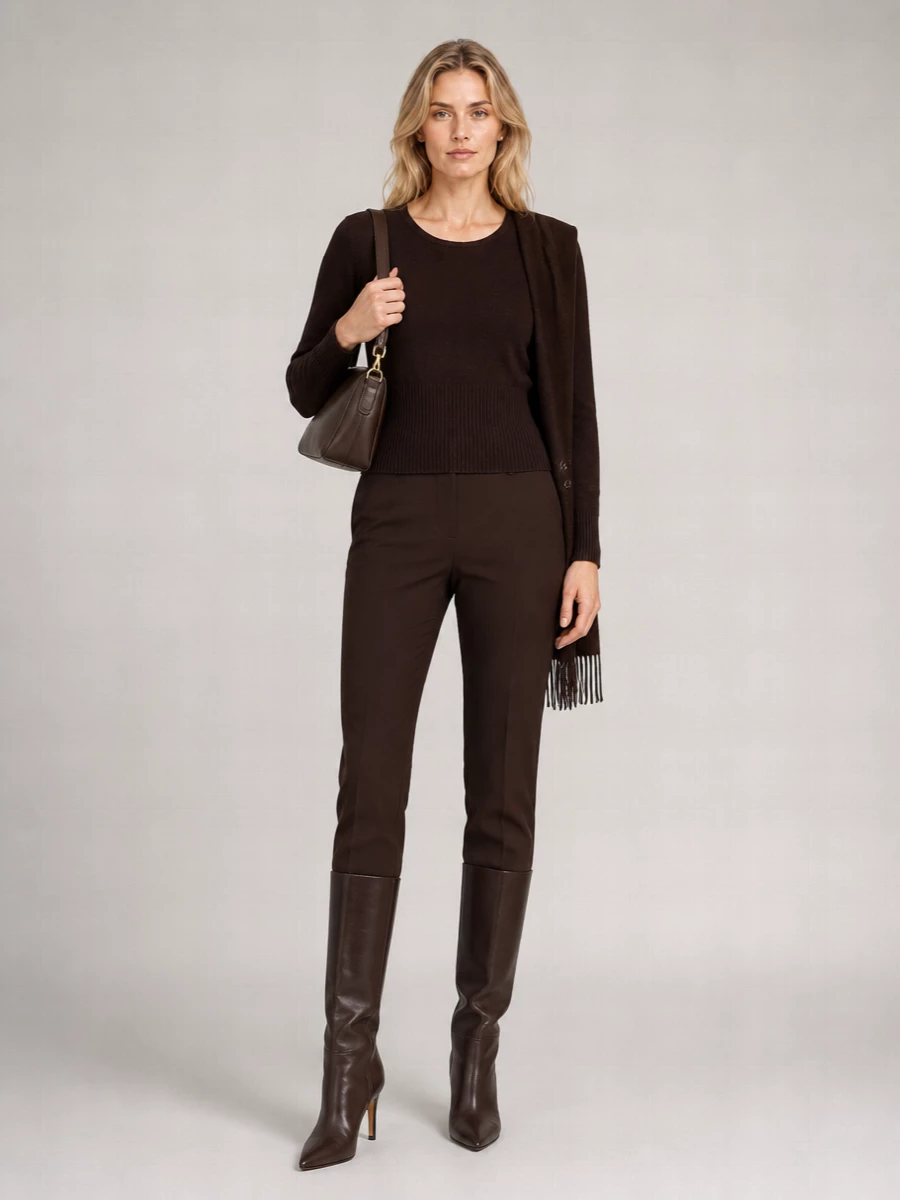 Max Mara cashmere wool ribbed crewneck sweater