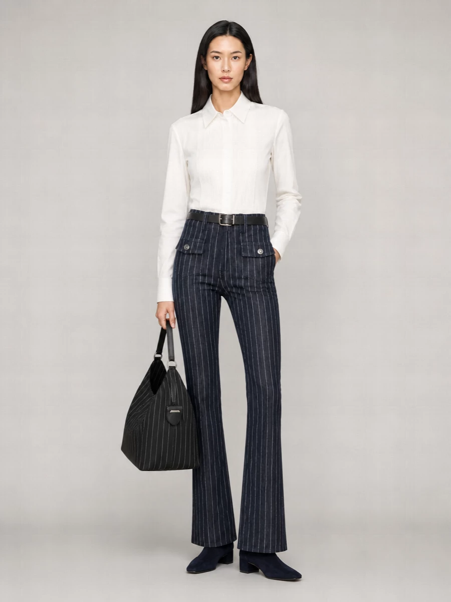 Dondup striped straight-leg denim jeans