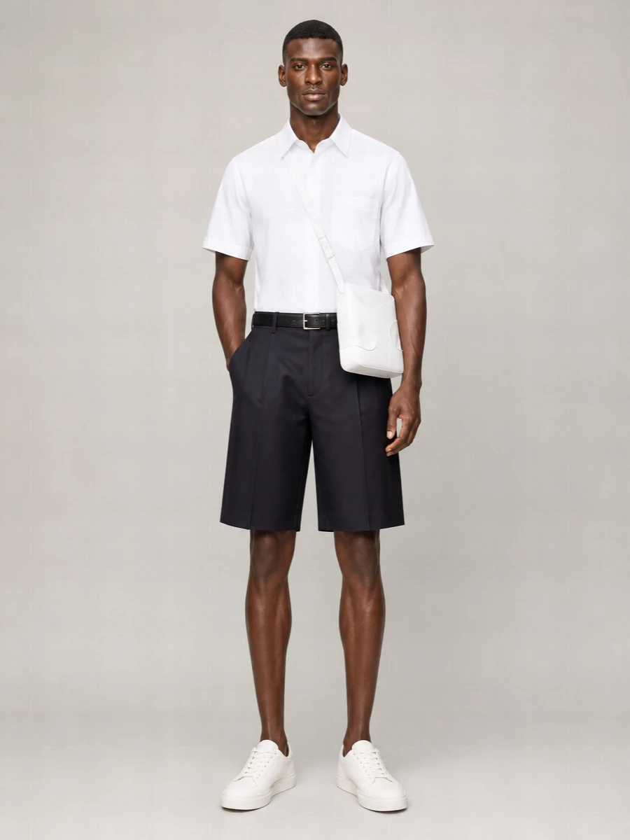Ami Paris Cotton Wide Short-Sleeve Shirt