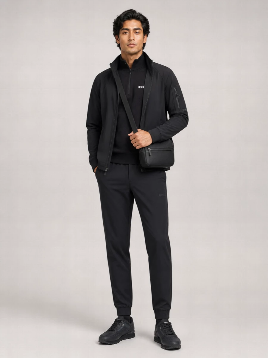 Boss High Collar Zip Sweatshirt
