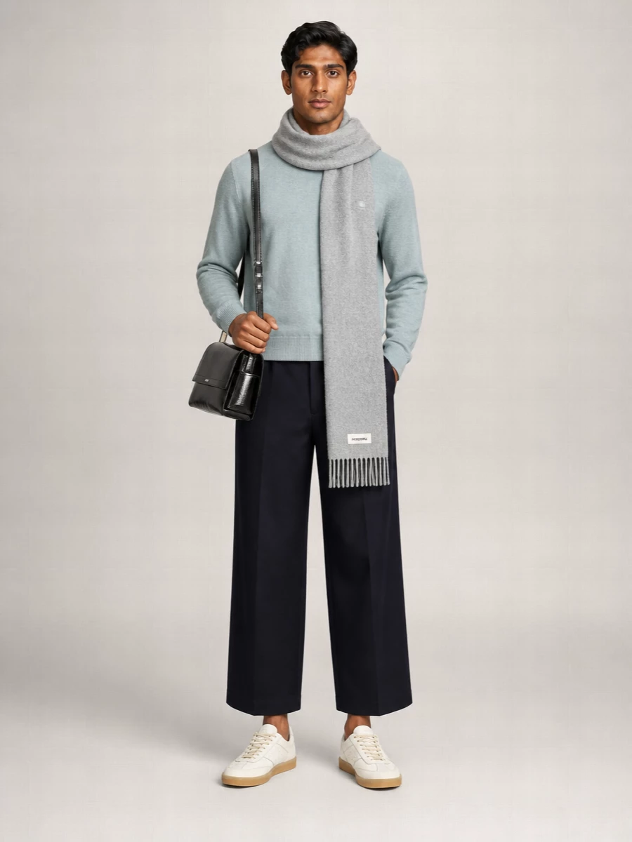 Acne Studios Ribbed Cuff And Hem Crewneck Knitwear