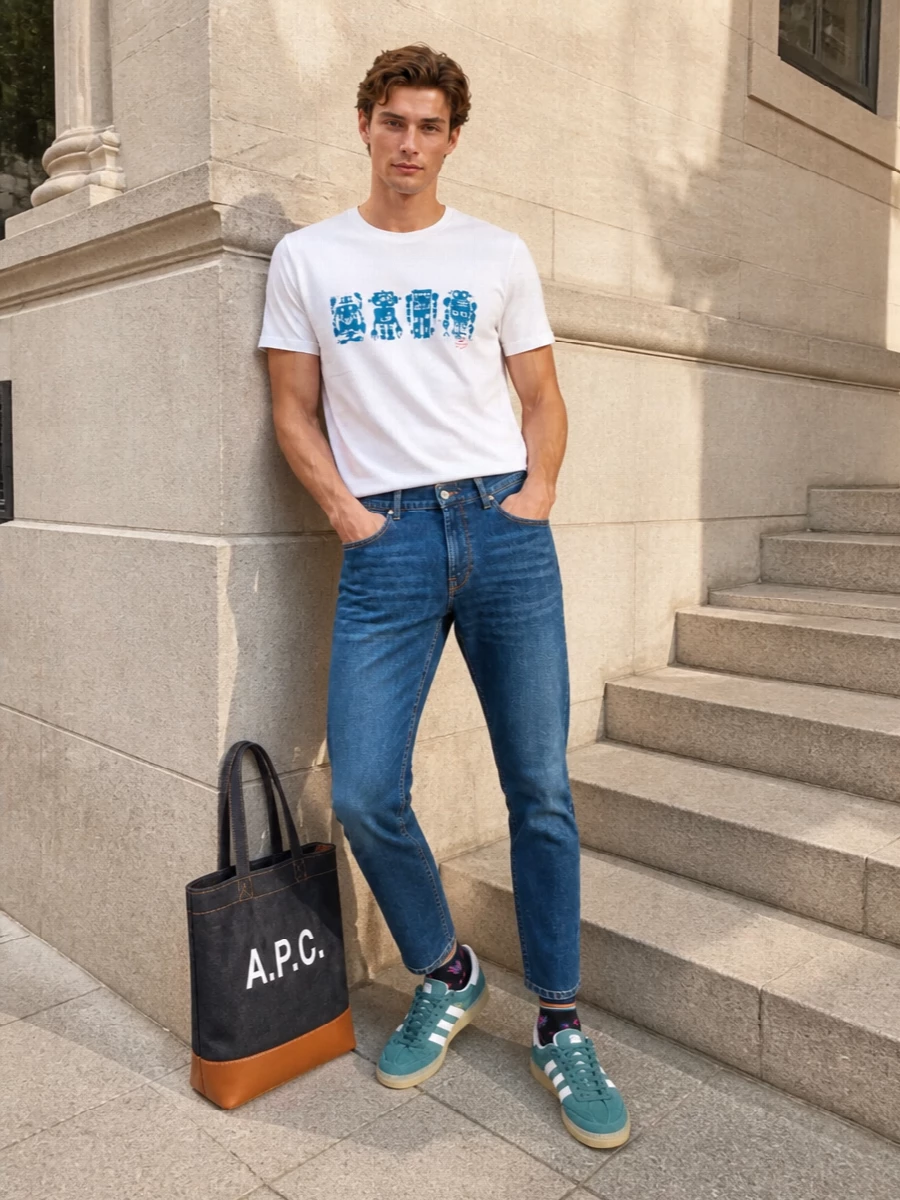 Paul smith robot tee slim jeans adidas spezial
