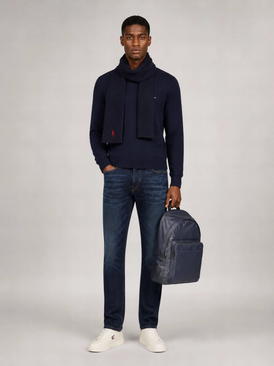 Tommy Hilfiger lambswool ribbed crew neck jumper
