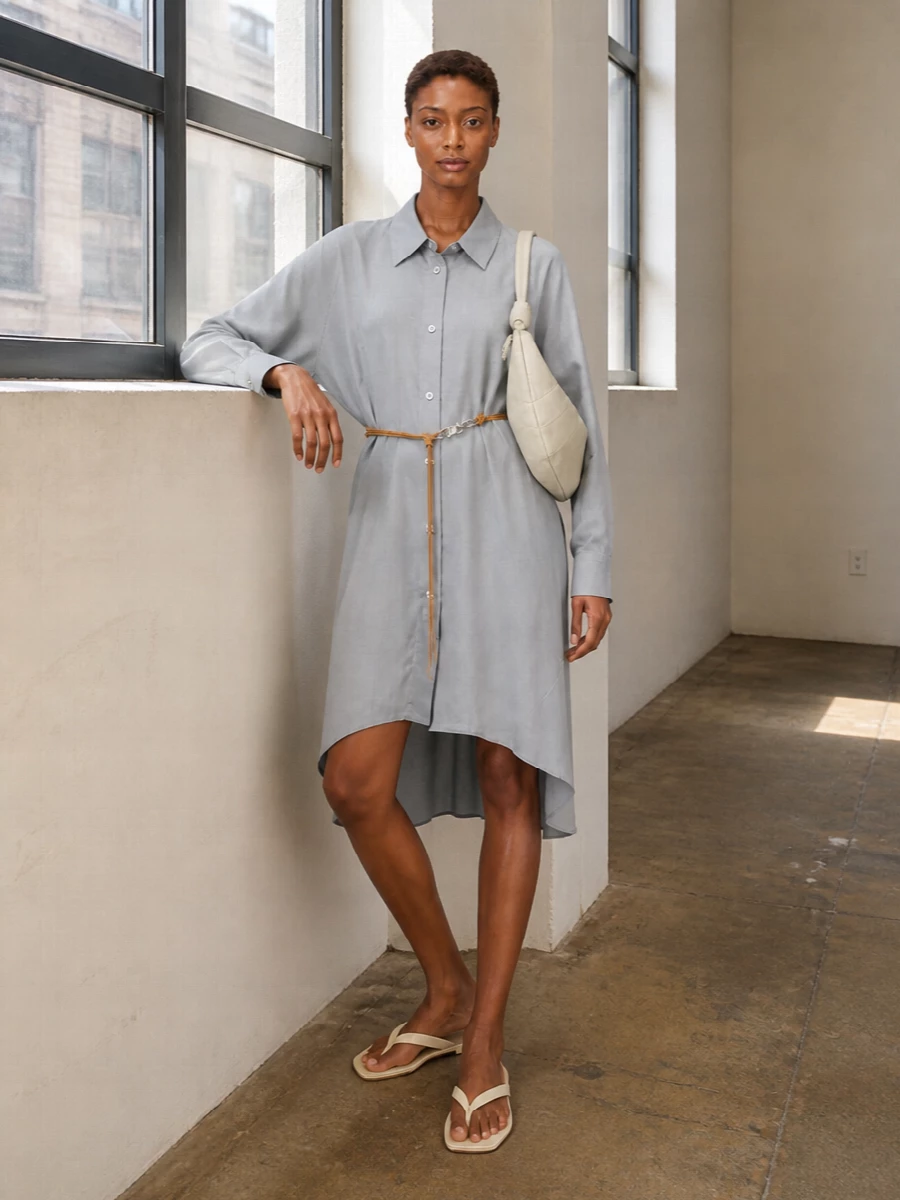 Our legacy grey shirt dress aeyde sandals