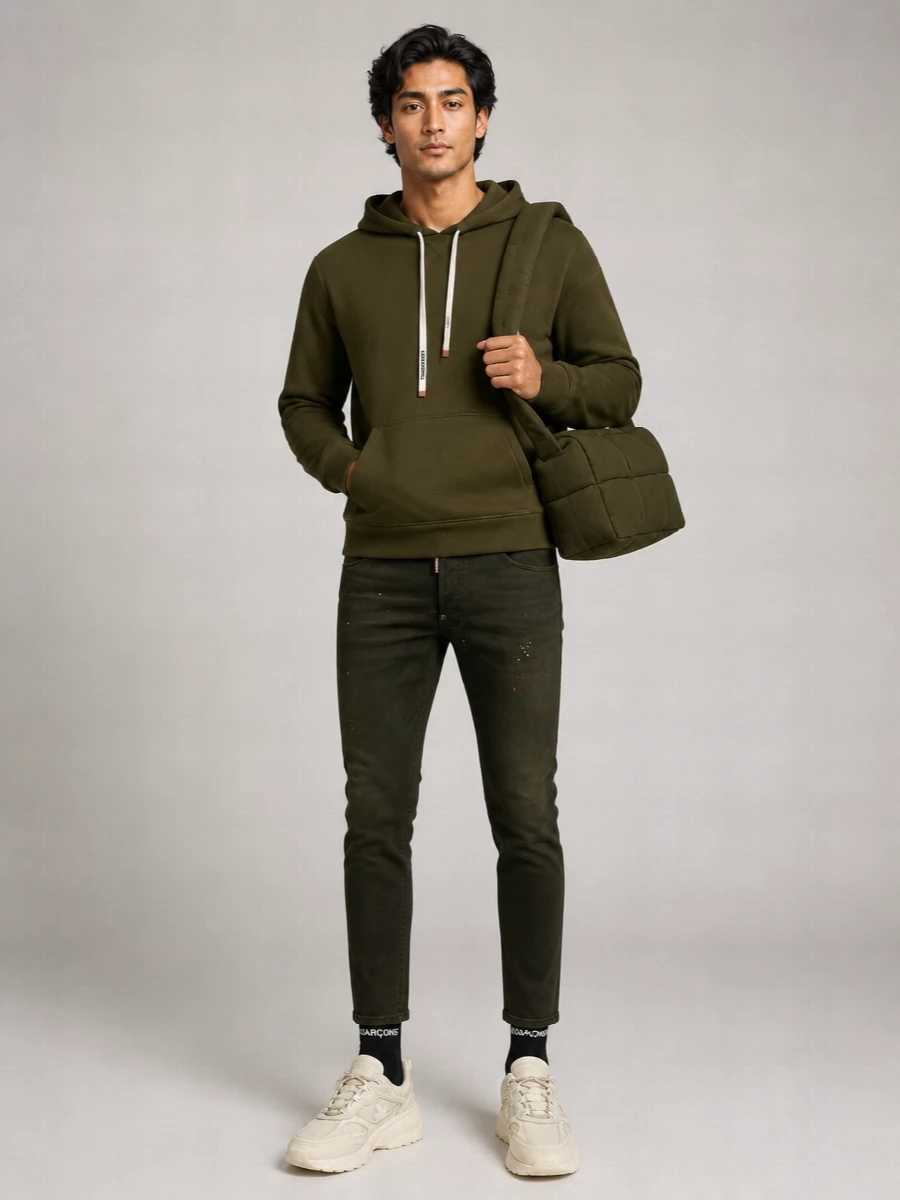 Dsquared2 Ribbed Cotton Hoodie