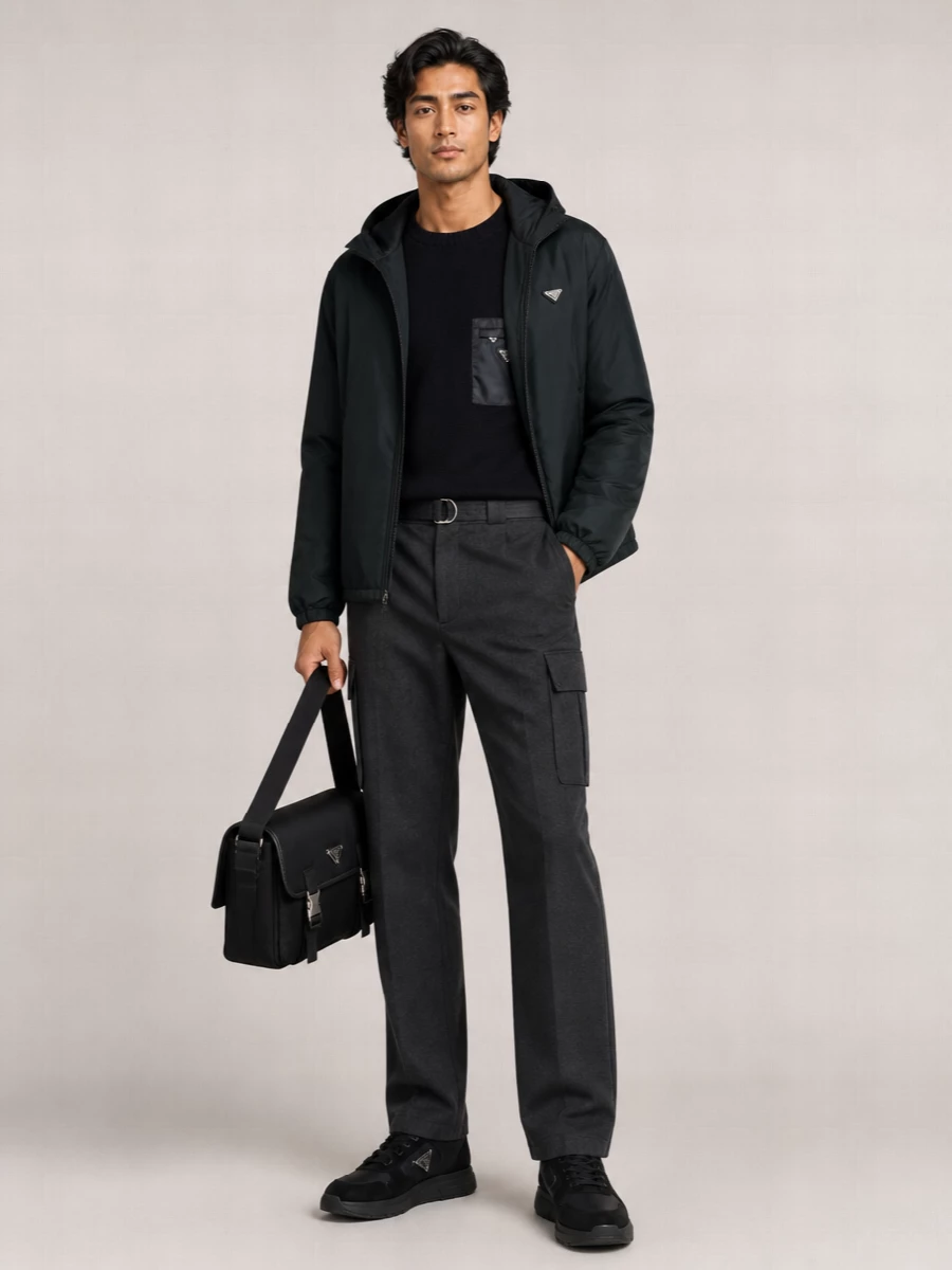 Prada Recycled Nylon Puffer Jacket