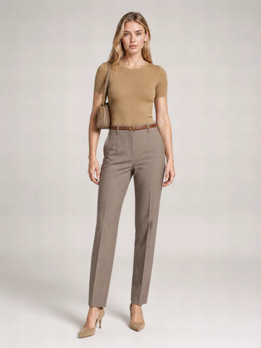 S Max Mara Metallic Ribbed Short-Sleeve Knitted Top