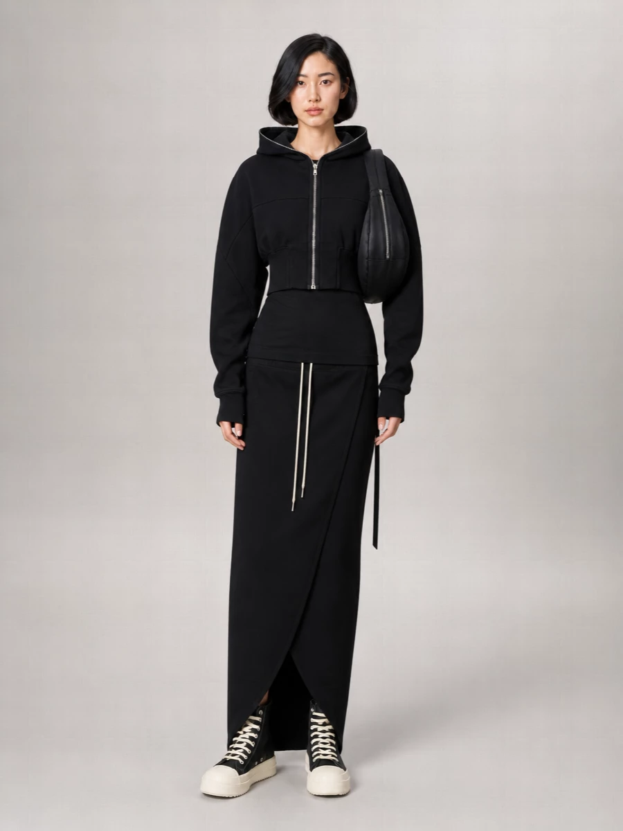 Rick Owens Drkshdw Cropped Zip-Up Hoodie
