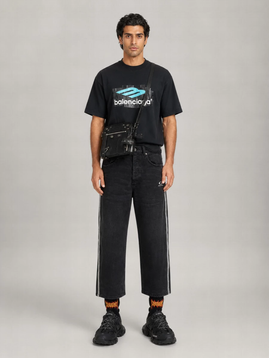 Balenciaga Cotton Oversized Printed T-Shirt