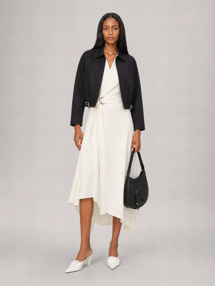 Loewe Wool Silk Belted Fitted Jacket