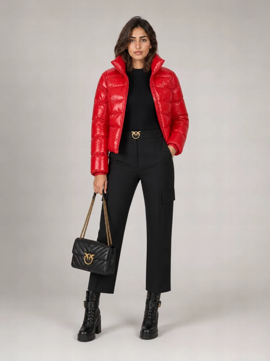 Pinko Glossy Quilted Puffer Jacket