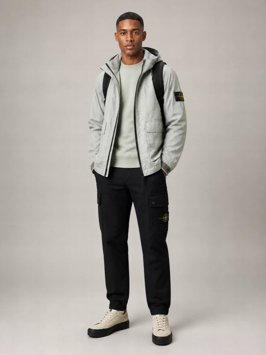 Stone Island Hooded Nylon Short Parka