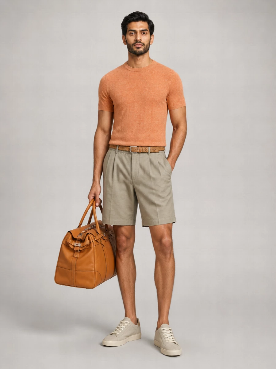 Brunello Cucinelli Linen Knit T-Shirt