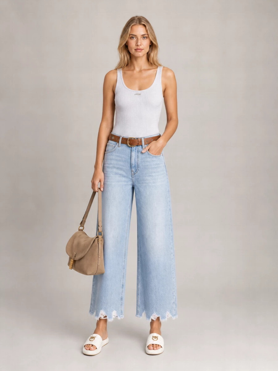 Pinko Denim Wide-Leg Jeans