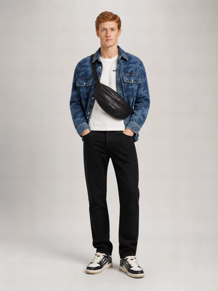 Palm Angels Oversized Denim Jacket