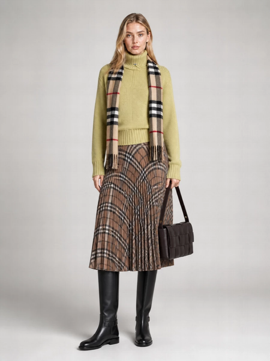 Burberry Cashmere Fine-Ribbed Roll-Neck Jumper