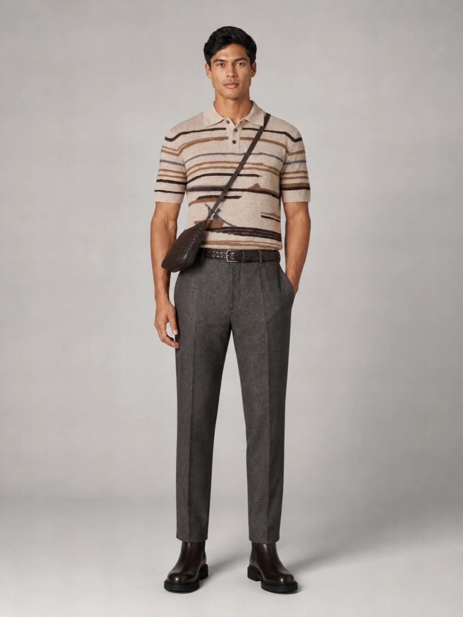 Bottega Veneta Embroidered Silk Blend Polo Shirt
