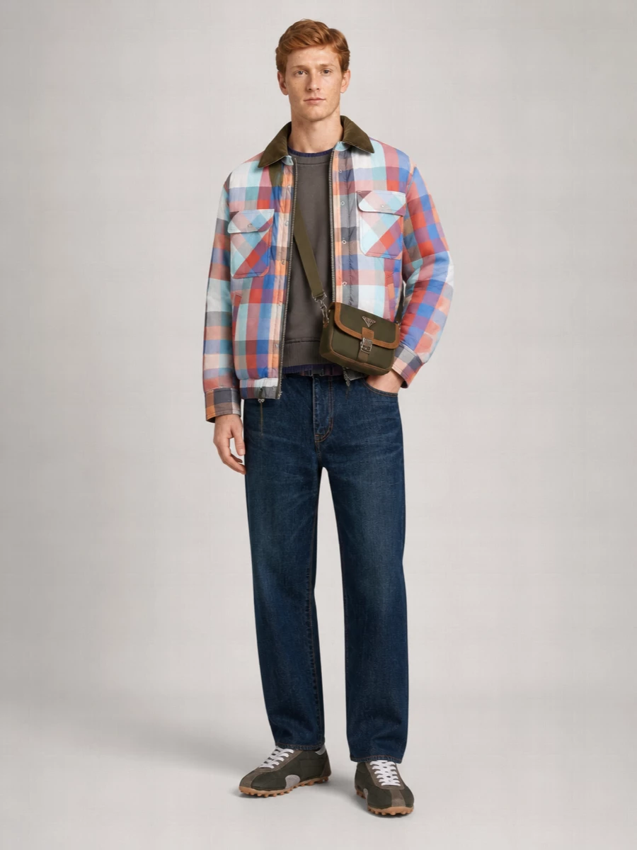 Sacai Plaid Padded Jacket