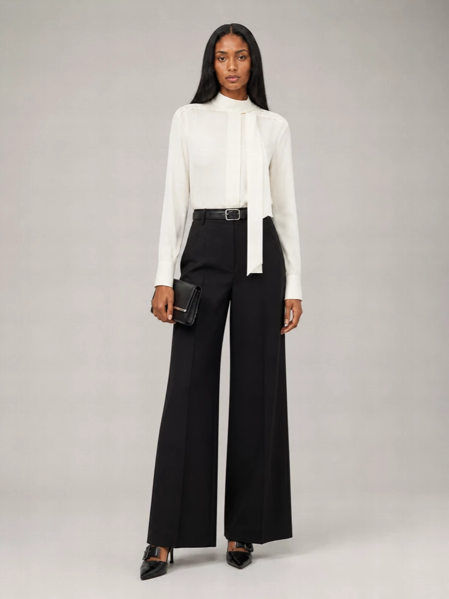 Alexander Mcqueen Wool Wide-Leg Trousers