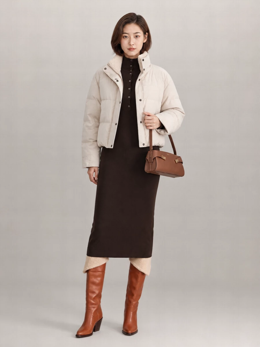 Brunello Cucinelli Down Cropped Quilted Parka Coat