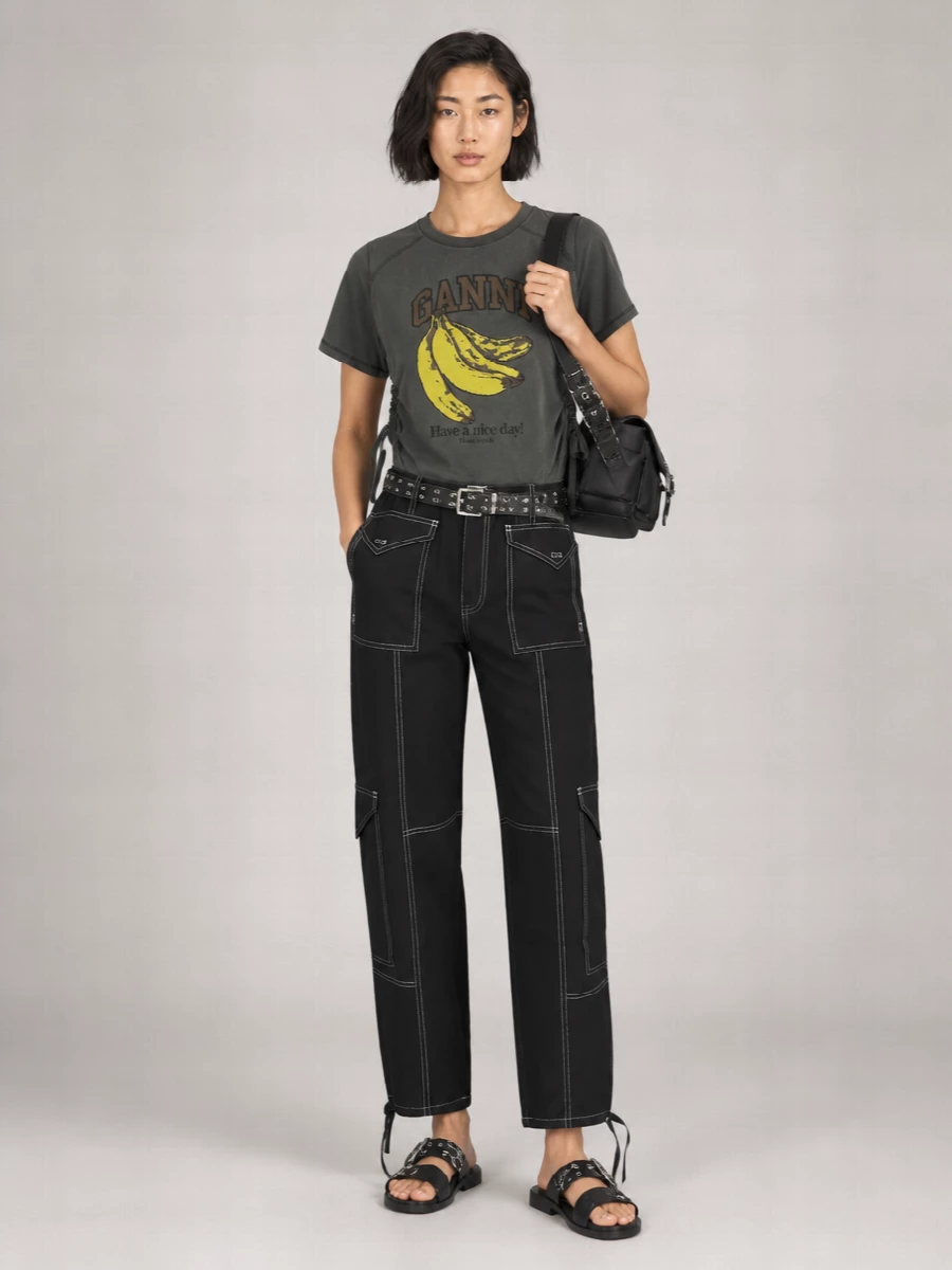 Ganni Slub Trousers