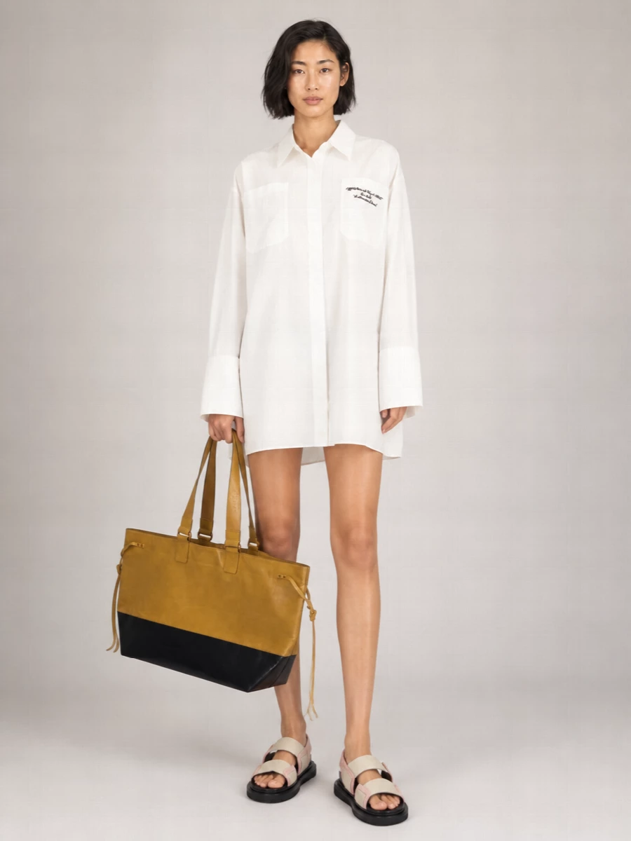 Isabel Marant Wardy Leather Tote Bag