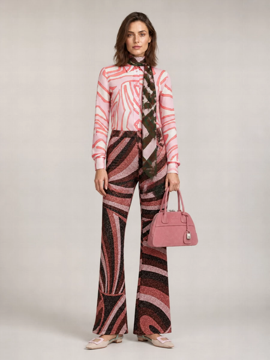 Pucci Printed Cotton Long-Sleeve Shirt