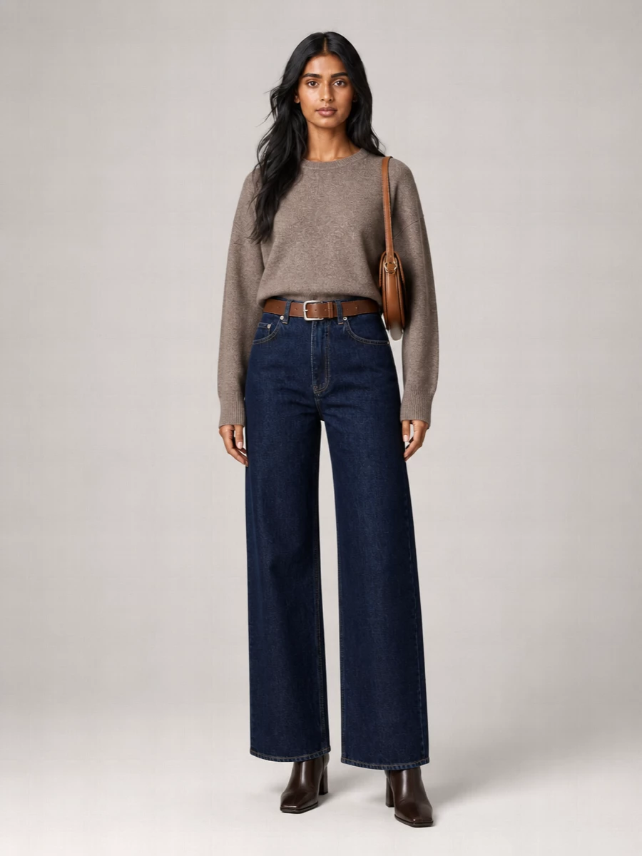 Loulou Studio Denim Wide-Leg Jeans