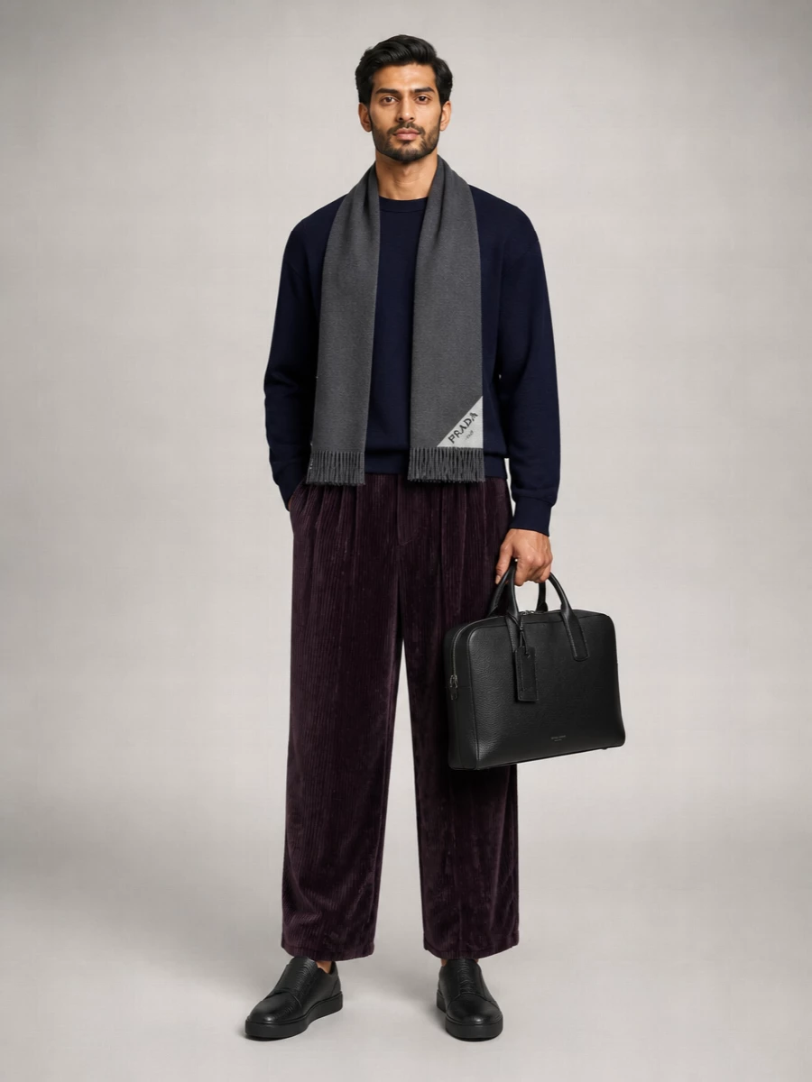 Giorgio Armani Corduroy Wide-Leg Trousers