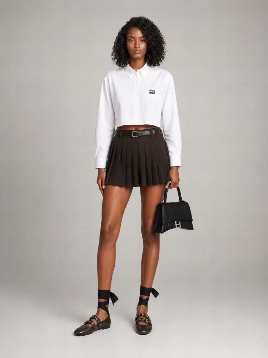 Miu Miu Leather Ballerina Shoes