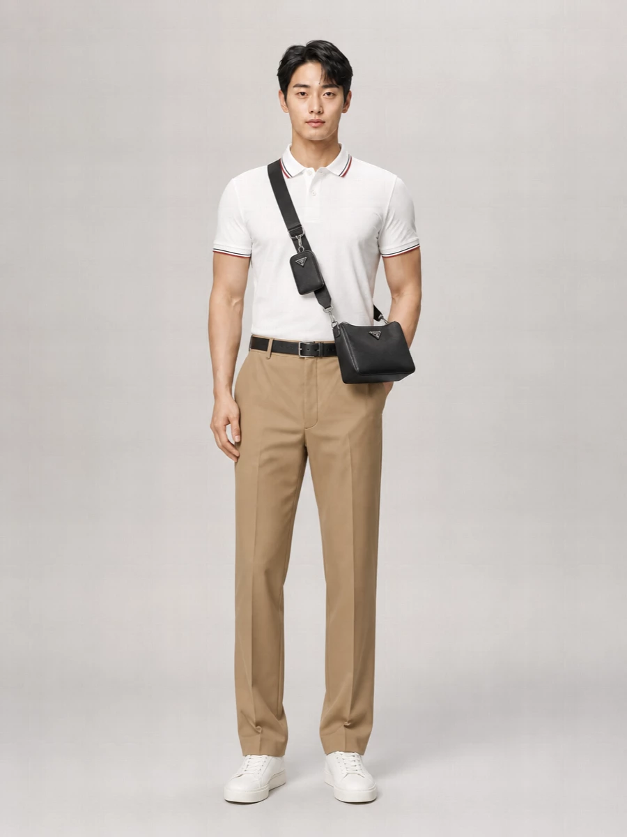 Prada Piqué Cotton Short-Sleeve Polo Shirt