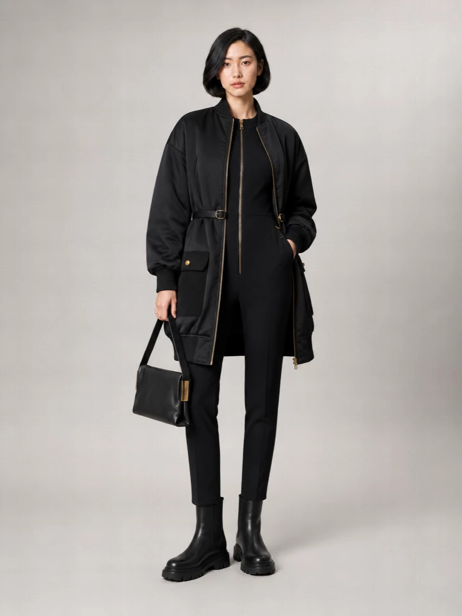 Elisabetta Franchi knee-length technical coat