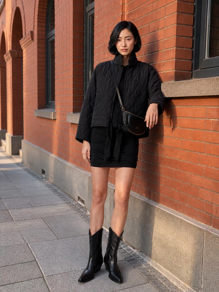Isabel marant quilted jacket ruched mini dress
