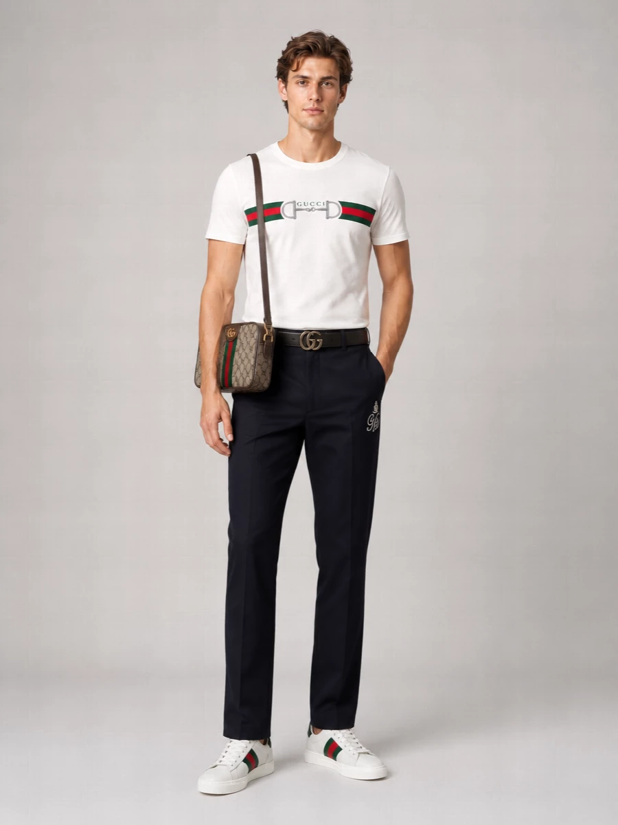 Gucci Cotton Jersey Logo-Embroidered T-Shirt