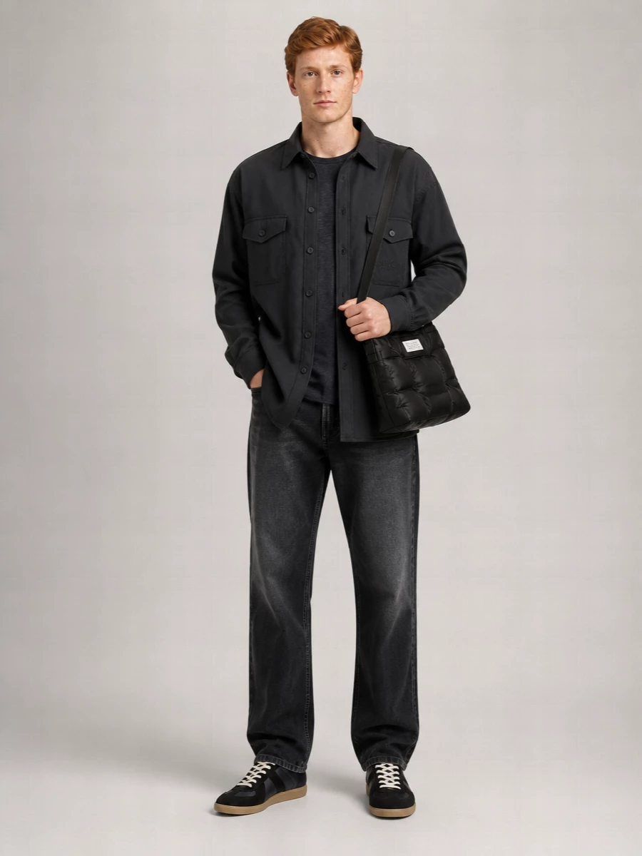 Mm6 Maison Margiela Cotton Wool Padded Shirt Jacket